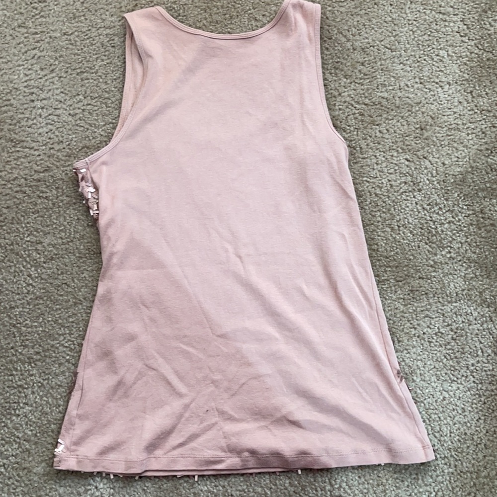 Rose Gold Sequins Apt 9 tank top size M - Picture 3 of 4